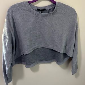 Grey Cropped Long Sleeve